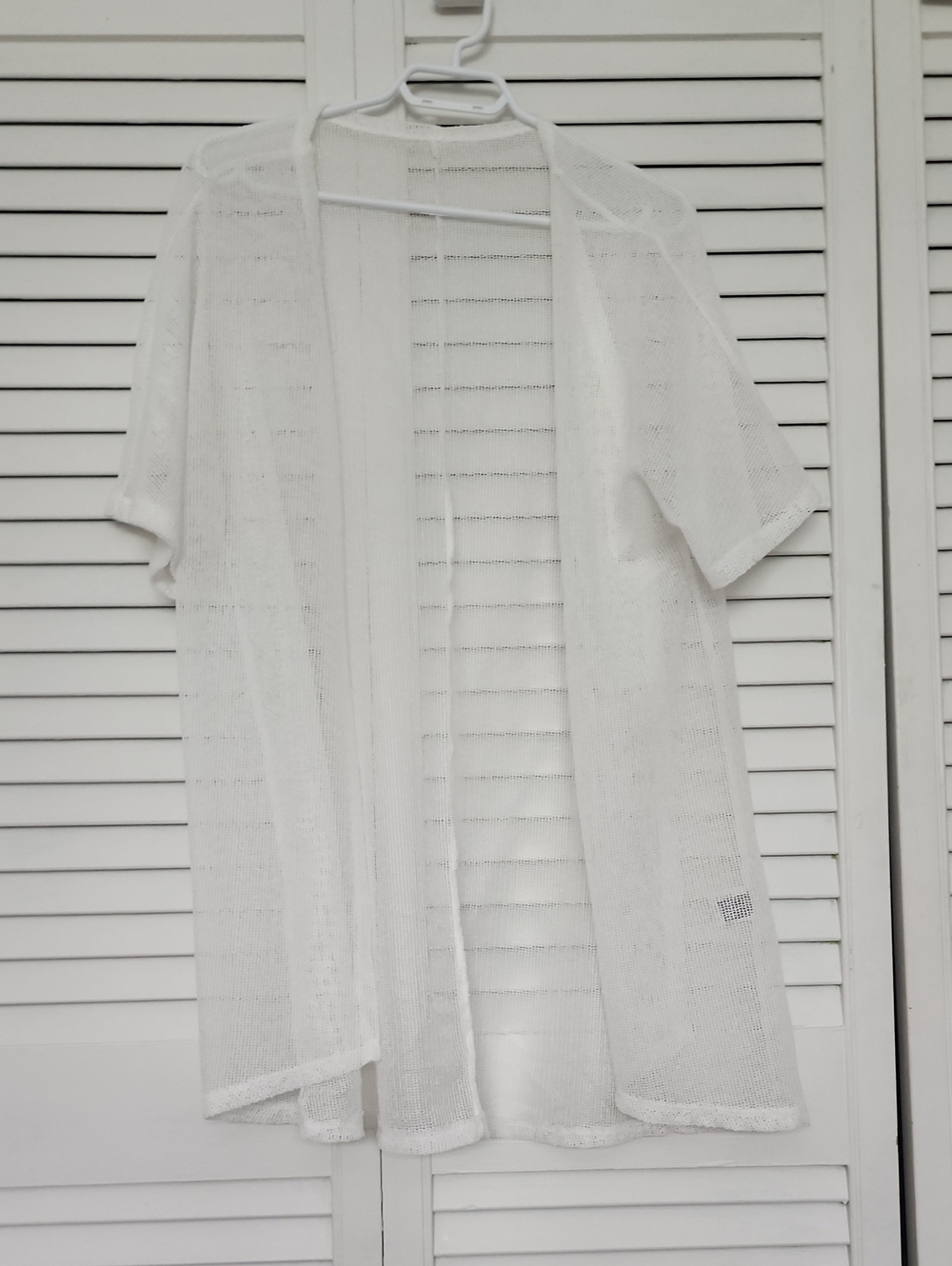 Cover Up SHEIN White Open-Weave Knit